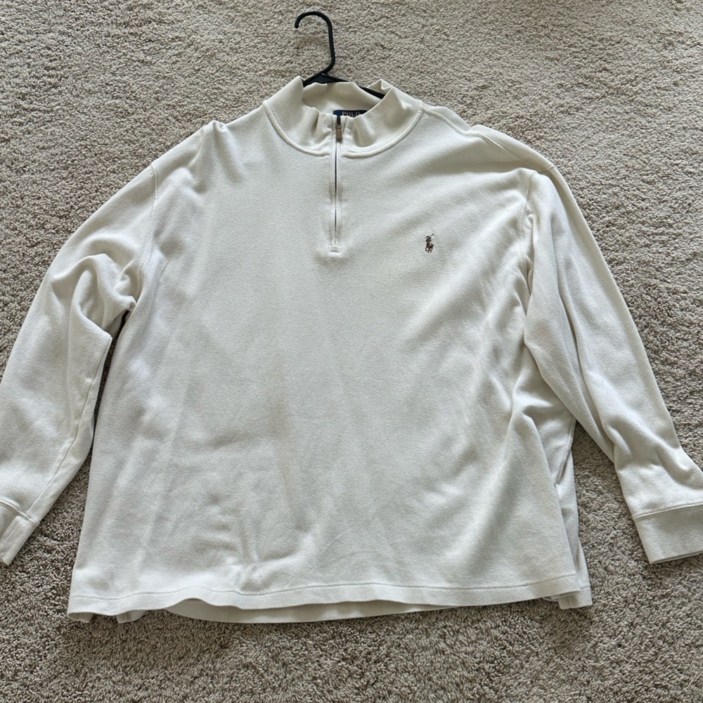 Ralph Lauren White Cowl Neck Sweater